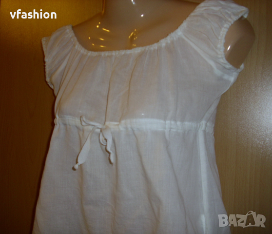 Ефирна Бяла Блузка Pimkie, снимка 2 - Ризи - 36332423