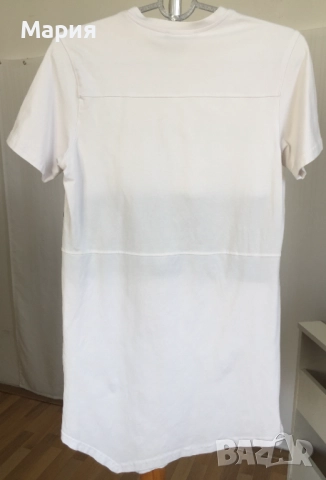 Л / ХЛ Оригинална Balmain Дамска Туника Тениска Бяла Черна Еластичен памук, снимка 17 - Тениски - 51546827