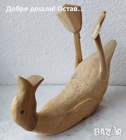 Патка патки фигура птица стари дървени, снимка 7 - Декорация за дома - 34514065