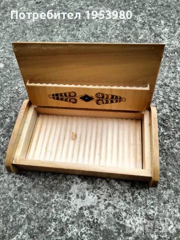 Стара дървена табакера, снимка 1