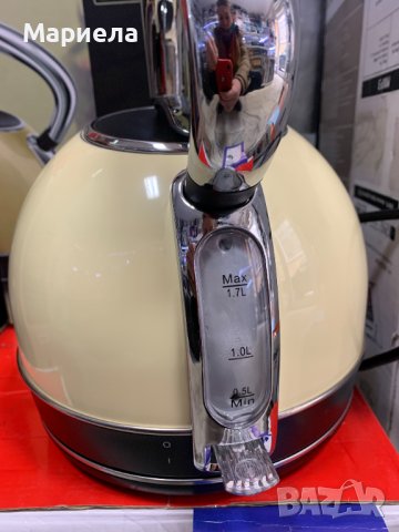 Eлектрическа кана от неръждаема стомана - 2200 W ретро стил / Ретро кана за гореща вода, снимка 3 - Кани - 44287620