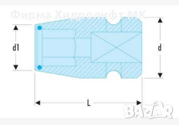 FACOM NS.237A Преход усилен 1/2'' за бит 1/2", снимка 2 - Гедорета - 34451078