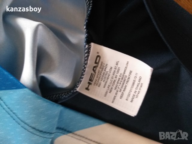 HEAD VISON GRAPHIC BLUE T-SHIRT - страхотна мъжка тениска КАТО НОВА, снимка 7 - Тениски - 40506938