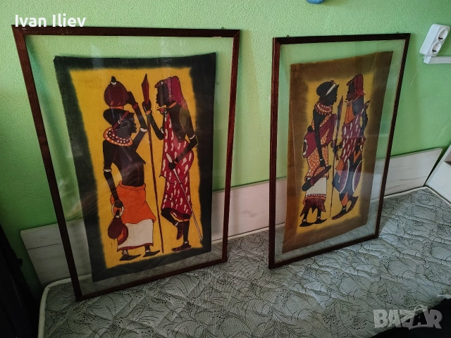 Африкански картини- батик техника