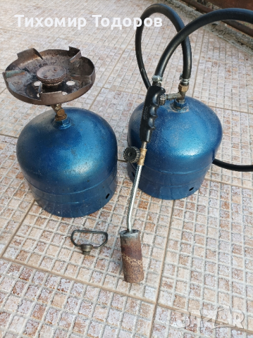 Битова бутилка на газ с котлон и с горелка, снимка 2 - Котлони - 44805914