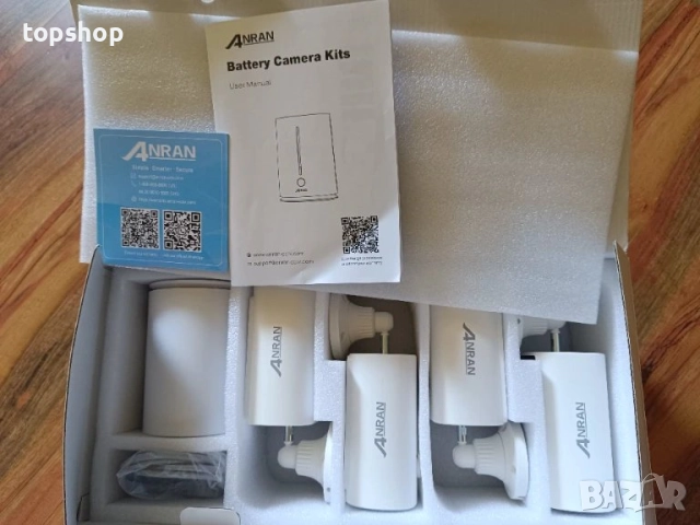 ЧИСТО НОВА ANRAN C3 4MP Wifi комплект от 4 камери със слънчева батерия + базова станция с 64GB SD.., снимка 9 - Комплекти за видеонаблюдение - 51636495