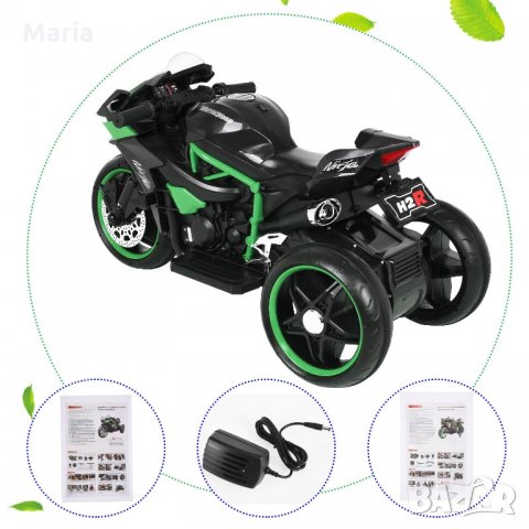 Акумулаторен МОТОР Ninja Duo 12V - 3 меки гуми с Кожена седалка, снимка 6 - Други - 34368574