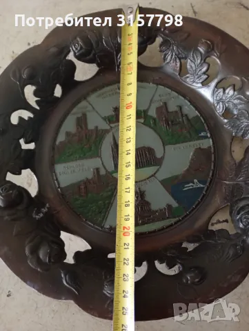 Стара чиния за декорация, снимка 4 - Антикварни и старинни предмети - 49152320