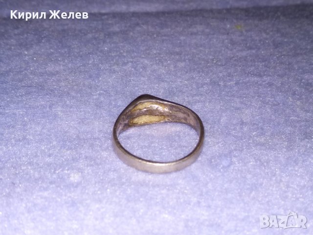 СТАР СРЕБЪРЕН АР НУВО СТИЛ ПРЪСТЕН ВИСОКА ПРОБА СРЕБРО 29378, снимка 4 - Антикварни и старинни предмети - 39460886