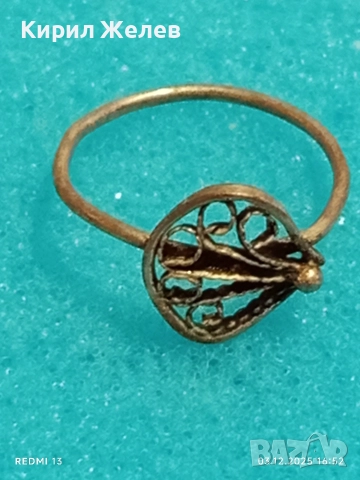 Старинен ажурен сребърен пръстен градско ретро бижу 52437, снимка 7 - Пръстени - 52640572