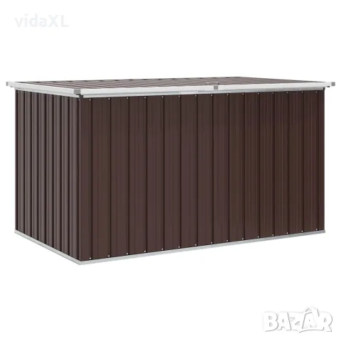 vidaXL Градински сандък за съхранение, кафяв, 171x99x93 см
