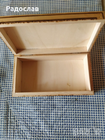 стара пирографирана кутия , снимка 2 - Декорация за дома - 51754813