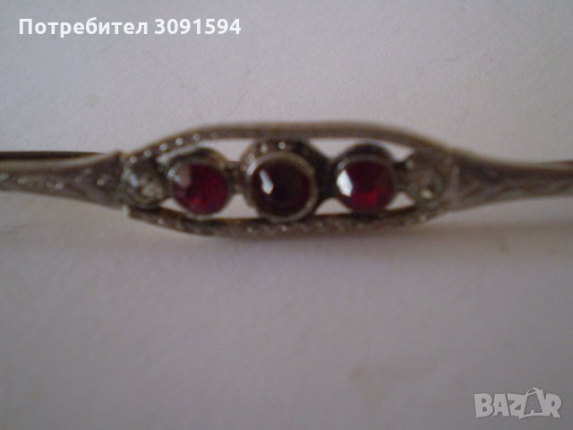 Старинна брошка игла  за вратовръзка за шал, снимка 8 - Антикварни и старинни предмети - 34853250