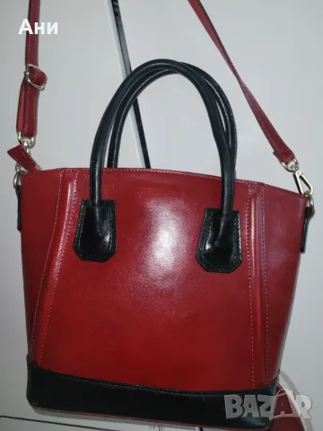 Дамска чанта от естествена кожа, снимка 6 - Чанти - 50016356