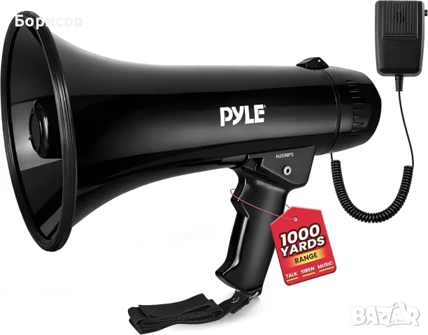 МОЩЕН ПРОФЕСИОНАЛЕН МЕГАФОН - 40W  Pyle PMP43iN , снимка 3 - Микрофони - 55830709
