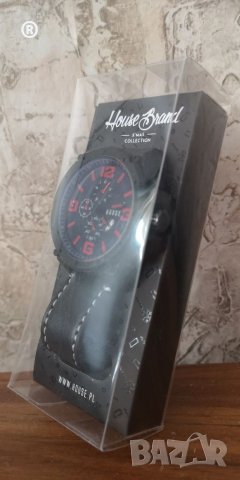 НОВ ОГРОМЕН Ръчен часовник HOUSE Brand с кожена каишка, снимка 6 - Друга електроника - 40141856
