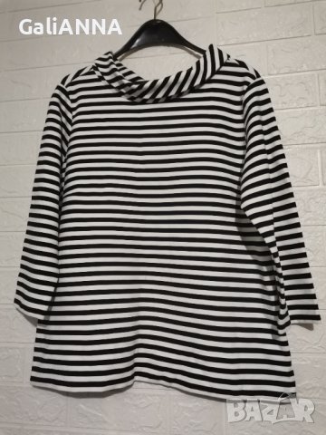 ЕЛЕГАНТНА ТУНИКА РАЕ В ЧЕРНО И БЯЛО 2XL, снимка 2 - Туники - 38719764