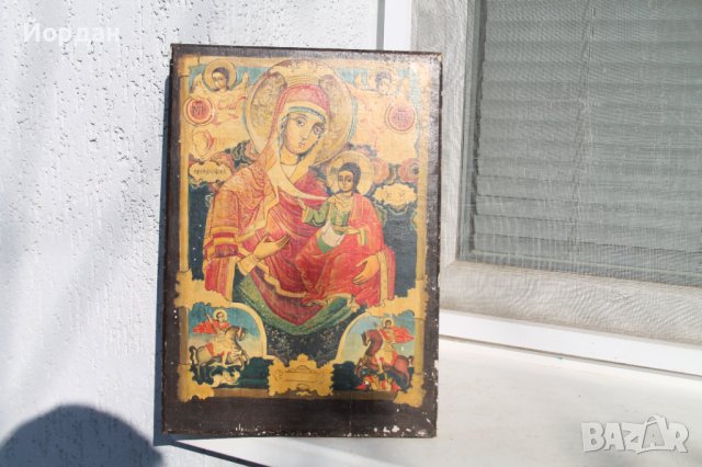 Стара Българска икона 19-ти век, снимка 1 - Антикварни и старинни предмети - 38709477