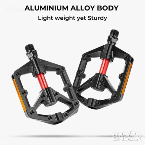 Леки алуминиеви педали за велосипед PROMEND M24N, Двоен DU лагер, Пин, снимка 2 - Аксесоари за велосипеди - 48617621