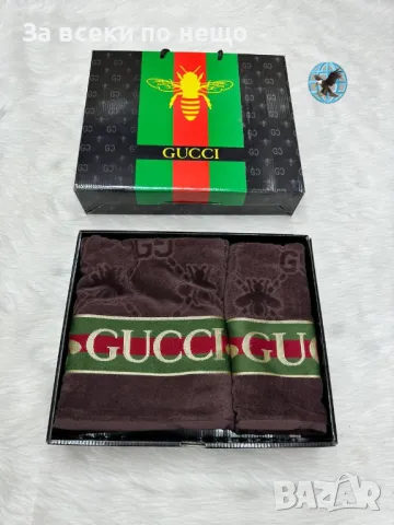 Hermes🔝Gucci Луксозни Хавлии - 2бр. в кутия - Налични Различни Цветове Код D2157, снимка 6 - Хавлиени кърпи - 49423615