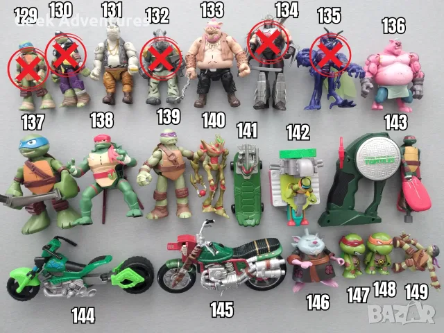 Екшън Фигурки Teenage Mutant Ninja Turtles TMNT Костенурките Нинджа, снимка 8 - Колекции - 47235429