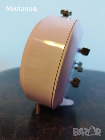 Стар механичен анимиран будилник, настолен часовник, снимка 4 - Антикварни и старинни предмети - 50967743