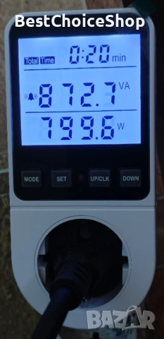 Измервател Електромер (Ватметър) на мощност с 8 режима и подсветка, снимка 2 - Други - 53118863