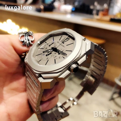 Мъжки часовник BVLGARI Octo Finissimo Chronograph с кварцов механизъм, снимка 3 - Мъжки - 50953237