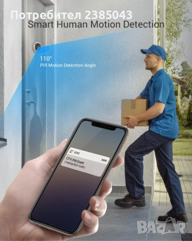 Интелигентен WiFi видео звънец шпионка Ezviz CP4, снимка 3 - Друга електроника - 52855421