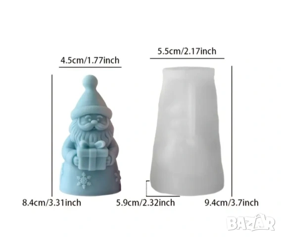 Молд дядо Коледа (13), снимка 4 - Форми - 53521576