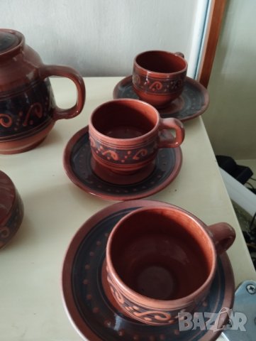 Стар керамичен сервиз, снимка 2 - Антикварни и старинни предмети - 40892338