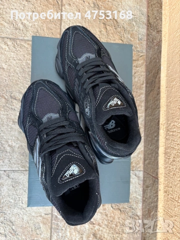 New Balance 9060 Triple Black, снимка 3 - Маратонки - 53685305
