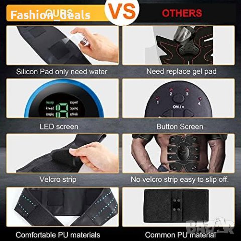 Нов Мускулен стимулатор Тренажор за коремни мускули Спорт ABS колан, снимка 6 - Фитнес уреди - 41934163