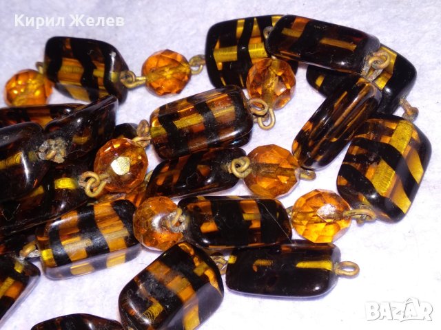 СТАРИННО РЕТРО КОЛИЕ от КРАСИВО ВЕНЕЦИАНСКО СТЪКЛО МУРАНО и БРОНЗ Рядка МАЙСТОРСКА ИЗРАБОТКА 181818, снимка 14 - Антикварни и старинни предмети - 41865601