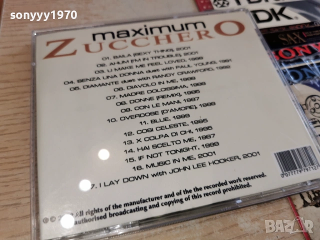 ZUCCHERO CD 2702261722, снимка 3 - CD дискове - 53648431