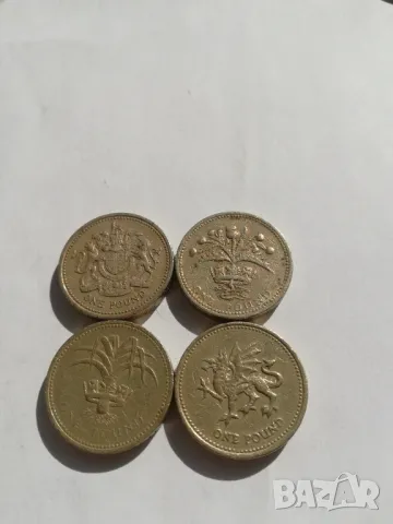 дефектни 1 паунд различни години, снимка 4 - Нумизматика и бонистика - 48501554