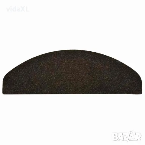 vidaXL Изтривалки за стълби, самозалепващи се, 30 бр., 65x21x4 см, тъмнокафяви, полукръгли, големи, снимка 5 - Изтривалки - 56147164