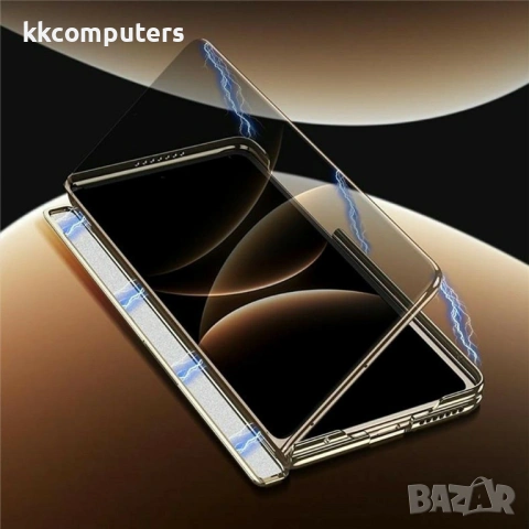 GKK магнитен калъф за Huawei Mate X7 с двойна ос на пантата и стойка, протектор, 3 цвята, снимка 7 - Калъфи, кейсове - 53111172