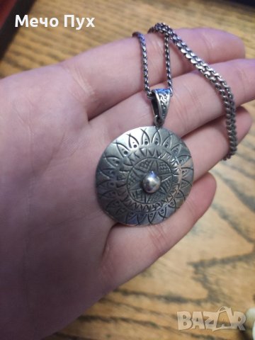 Сребърен синджир с медальон (137), снимка 4 - Колиета, медальони, синджири - 39867583
