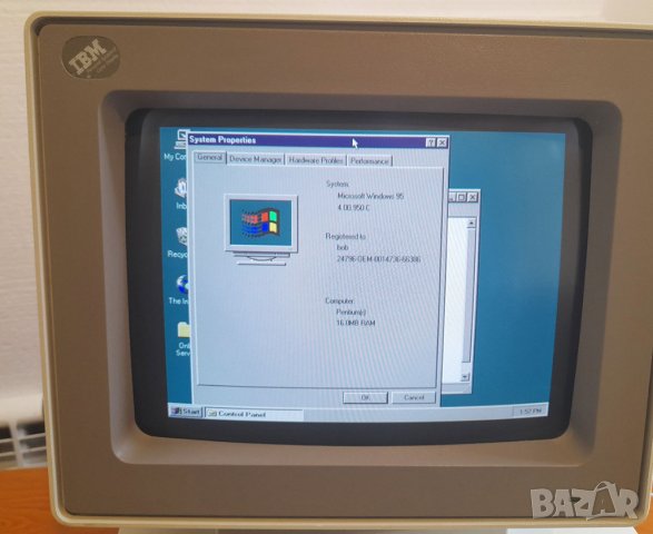 ⭐Продавам ретро компютър IBM330-75 Pentium 75MHz Socket 5!, снимка 4 - Антикварни и старинни предмети - 40437422