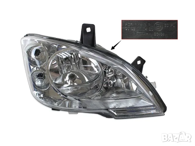 Фар Ayfar за Mercedes Vito/Viano W639 2010–2015 – с мотор за регулиране – ляв/десен, снимка 4 - Аксесоари и консумативи - 55870571