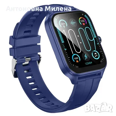  Смарт часовник HOCO с обаждания – в син и черен цвят, снимка 4 - Смарт часовници - 49431039