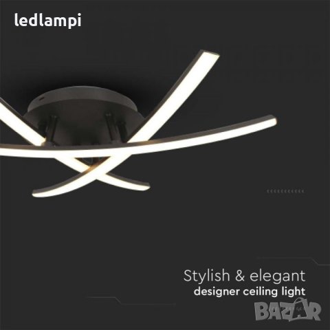 LED Плафониера 20W Черна Топло Бяла Светлина, снимка 2 - Лампи за таван - 41185396