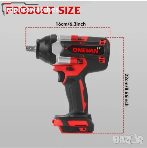 ударен гайковерт 1800нм с две батерии, снимка 2 - Винтоверти - 50730378