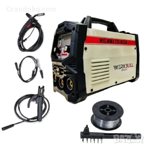 2в1 Телоподаващо Инверторен Електрожен 400А WERKBULL + ПОДАРЪК соларни очила, снимка 3 - Други инструменти - 52108753