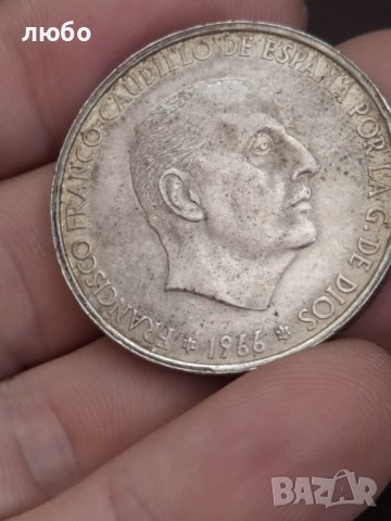 Сребърна Монета 1966 FRANCISCO FRANCO , снимка 1 - Нумизматика и бонистика - 44416201