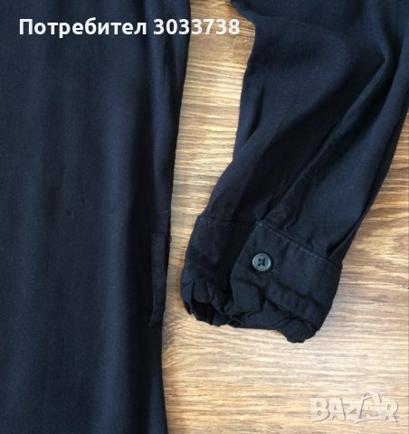 Pieces Класическа черна рокля тип риза, снимка 4 - Рокли - 41676826