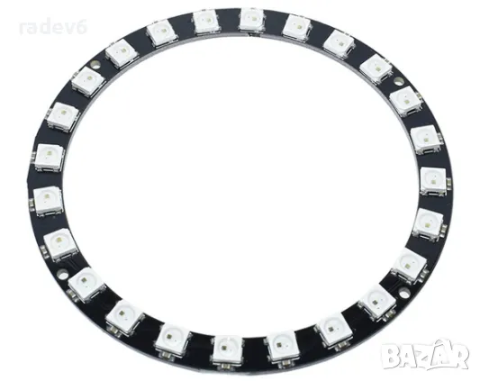 WS2812B LED модул с 24 светодиода, 5050, RGB, WS2812