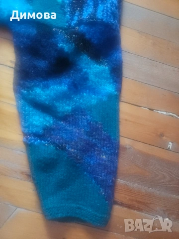 Бутикова ръчно плетена фанела многоцветна, снимка 2 - Блузи с дълъг ръкав и пуловери - 53090445