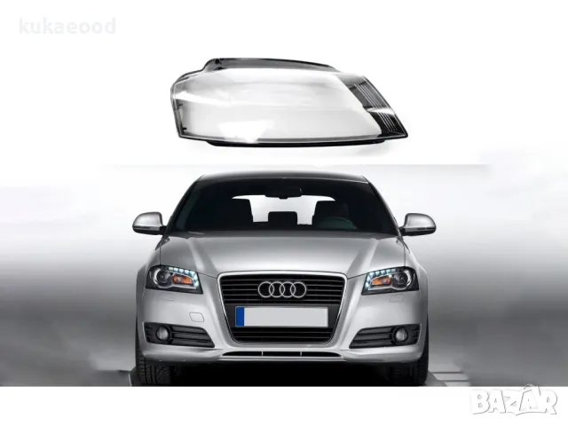 Стъклo за фар на Audi A3 8P Facelift, снимка 4 - Части - 47534099